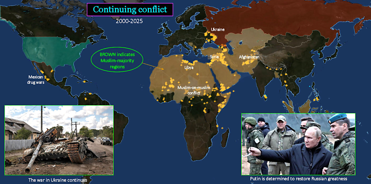 African, religious, ethnic conflict, 2020s map